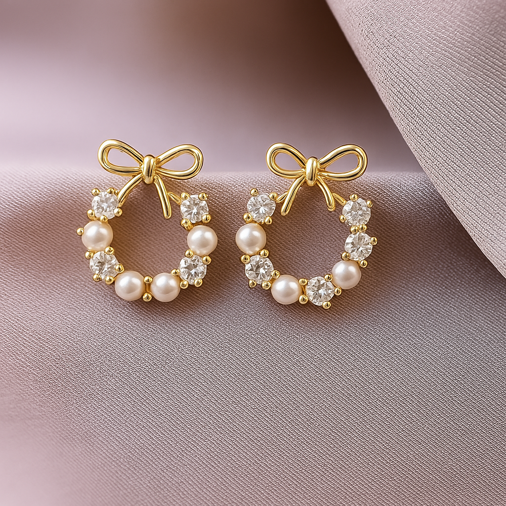 Korean Stud Earrings for Women and Girls Trending combo- pack of 2