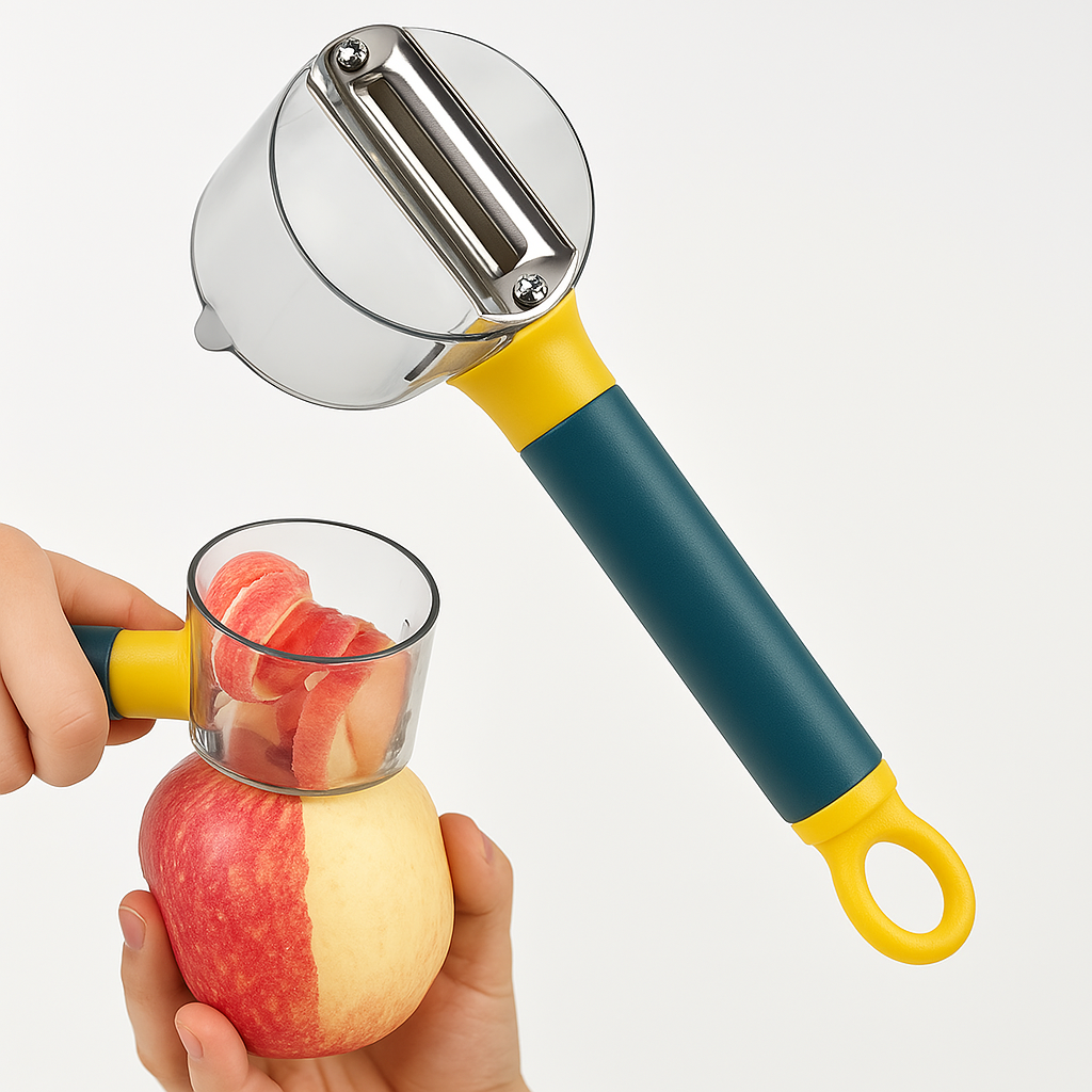 Kitchen Vegetable and Fruit Peeler | Peeling Knife with Storage Container, 1 Pack