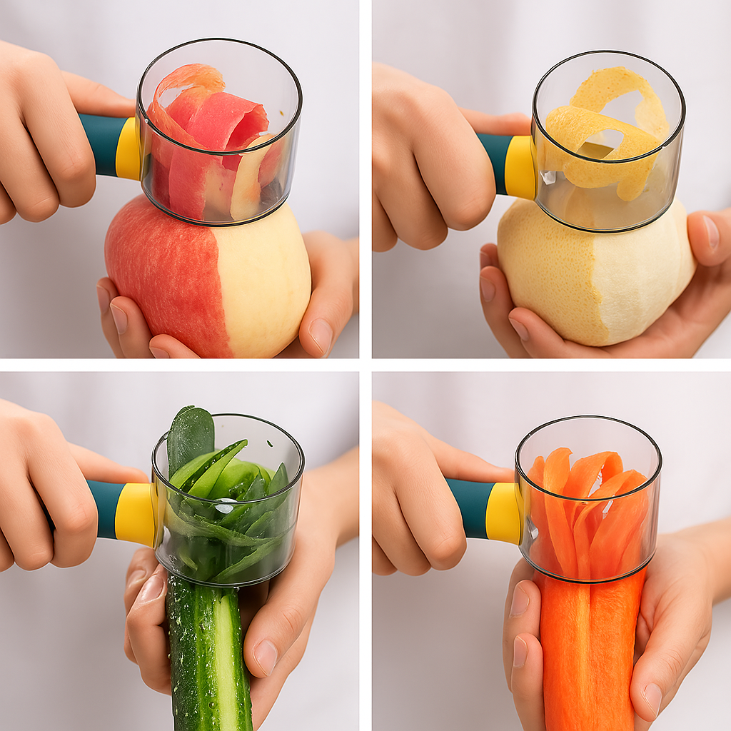 Kitchen Vegetable and Fruit Peeler | Peeling Knife with Storage Container, 1 Pack