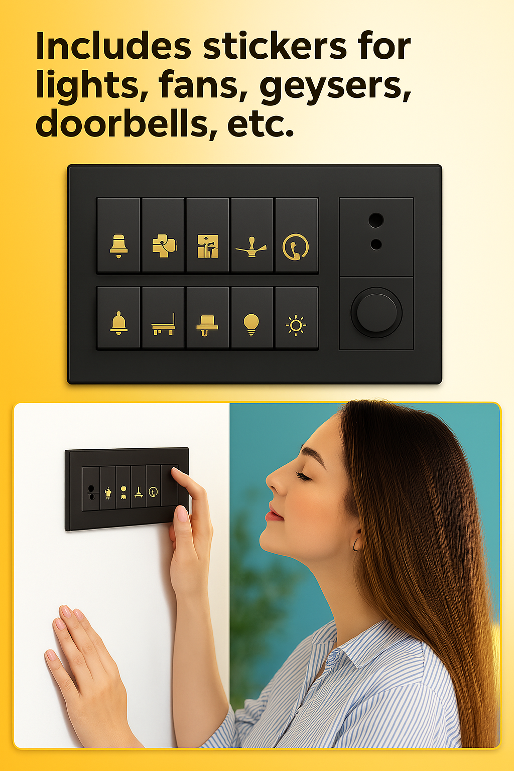 Gold Switch Stickers