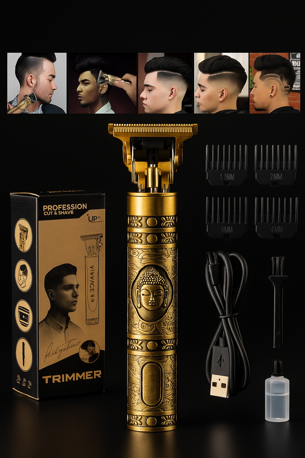 New Plastic Body T9 Trimmers Rechargeable Cordless Waterproof
