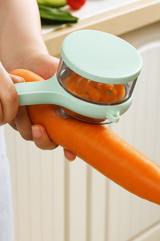 Kitchen Vegetable and Fruit Peeler | Peeling Knife with Storage Container, 1 Pack