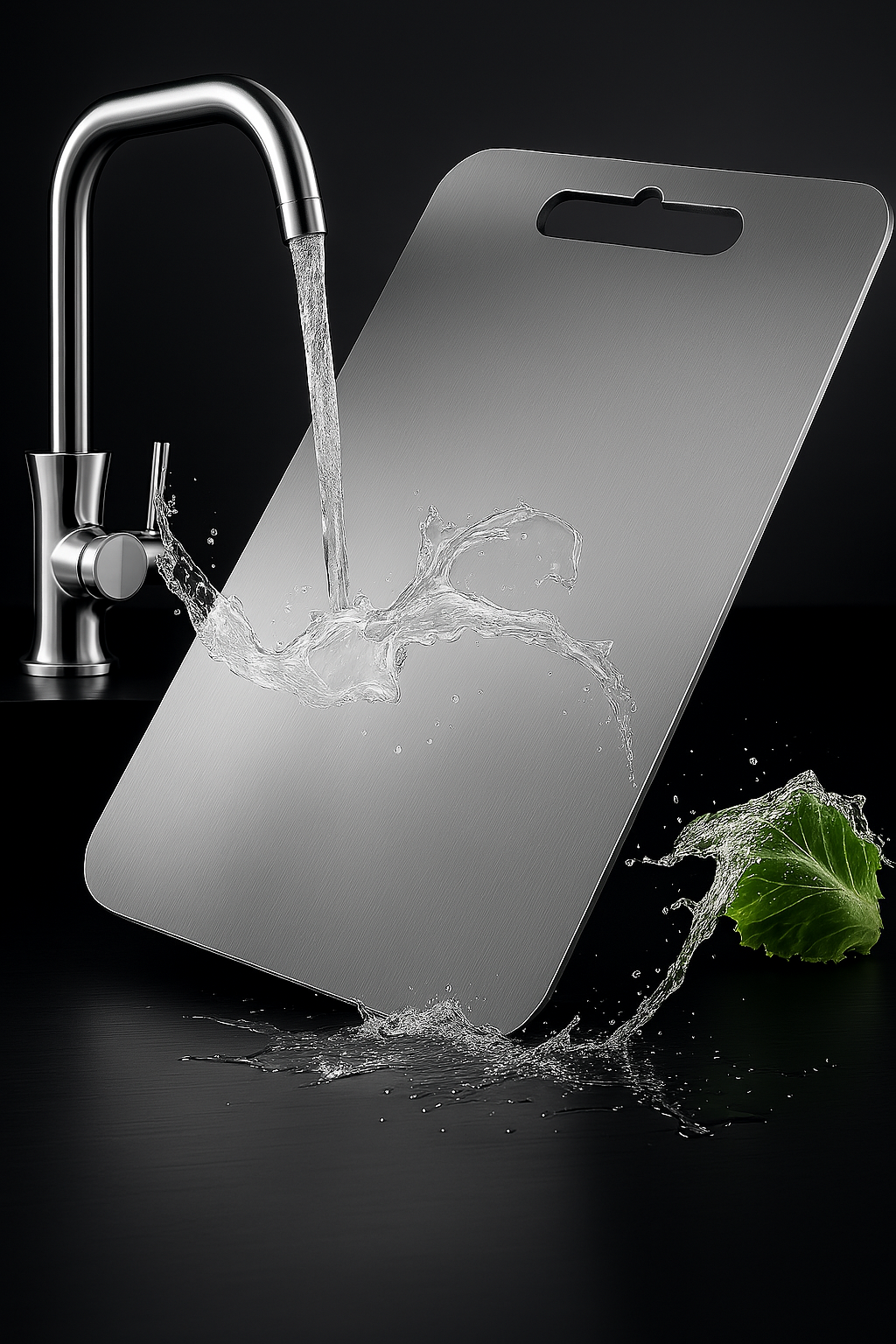 Stainless Steel Chopping Board Cum Cutting Board Metal Board for Kitchen (35.8cm*24.8cm)