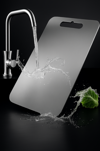 Stainless Steel Chopping Board Cum Cutting Board Metal Board for Kitchen (35.8cm*24.8cm)
